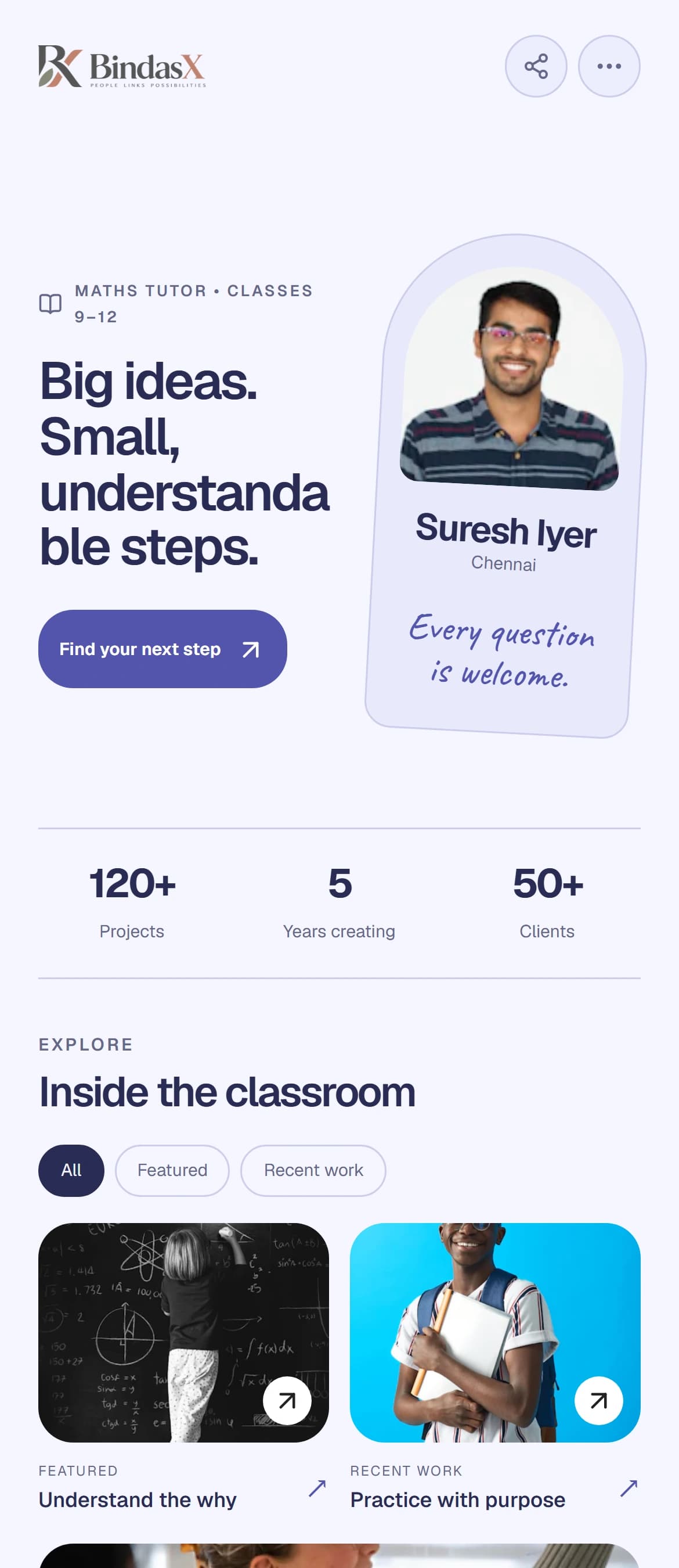 Mentor Desk creator page preview